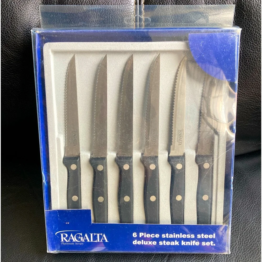 Ragalta Platinum Series 6 Piece Stainless Steel Deluxe Steak Knife Set